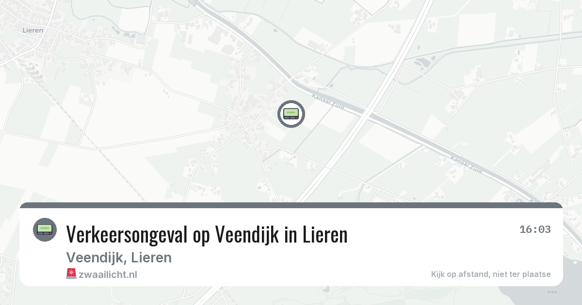 Verkeersongeval op Veendijk in Lieren — 29 jul 2026