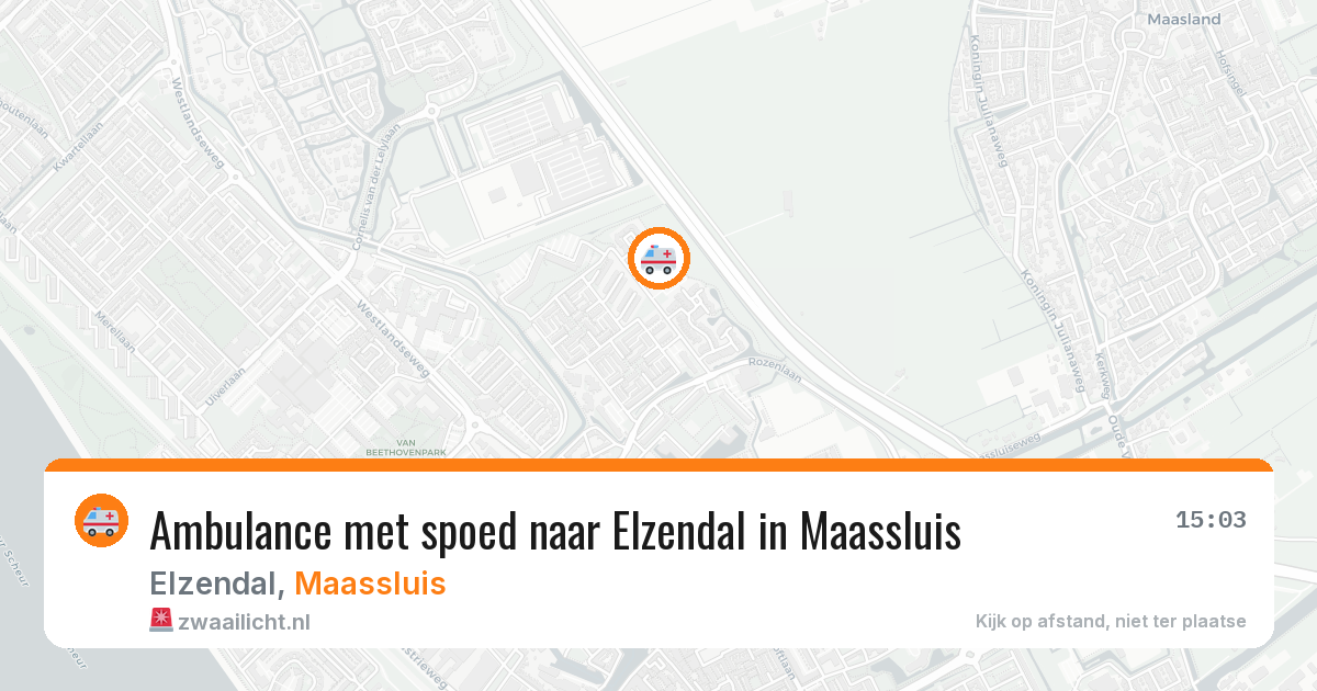 Ambulance met spoed naar Elzendal in Maassluis — 8 feb 2026