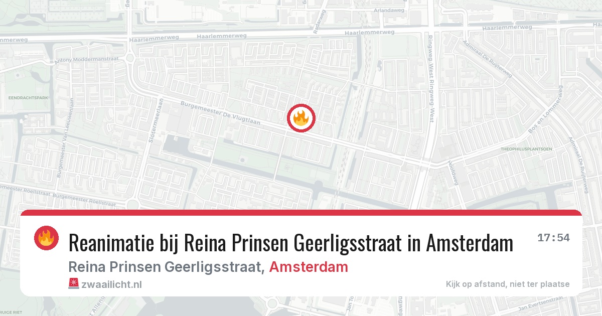 Reanimatie bij Reina Prinsen Geerligsstraat in Amsterdam — 28 jun 2026