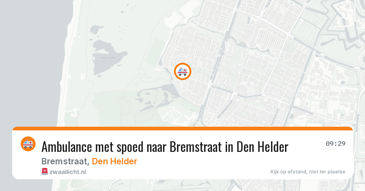 Ambulance met spoed naar Bremstraat in Den Helder — 9 feb 2026