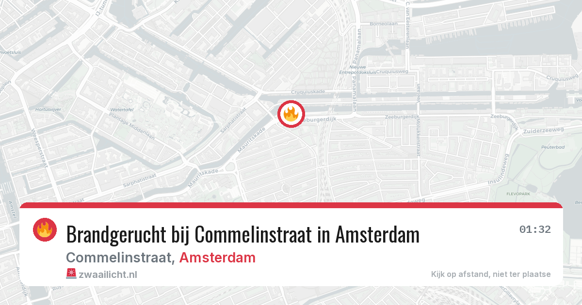 Brandgerucht bij Commelinstraat in Amsterdam — 12 apr 2026