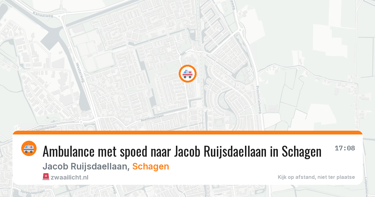 Ambulance met spoed naar Jacob Ruijsdaellaan in Schagen — 26 jul 2026