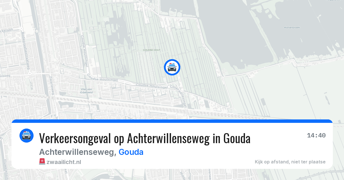 Verkeersongeval op Achterwillenseweg in Gouda — 10 mei 2026