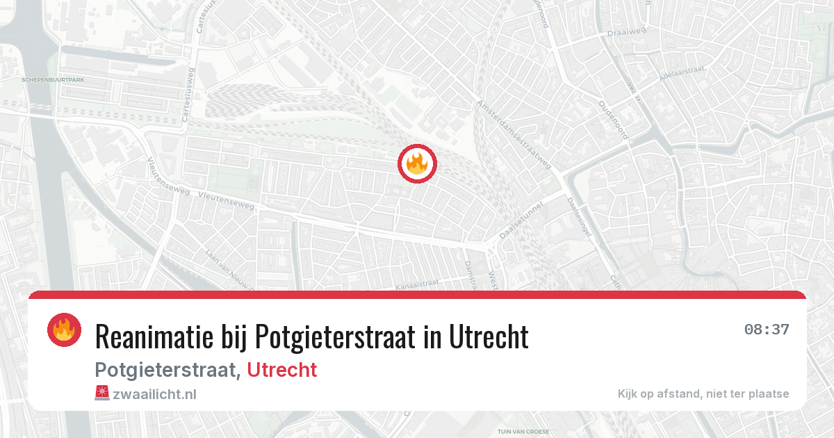 Reanimatie bij Potgieterstraat in Utrecht — 30 jul 2026