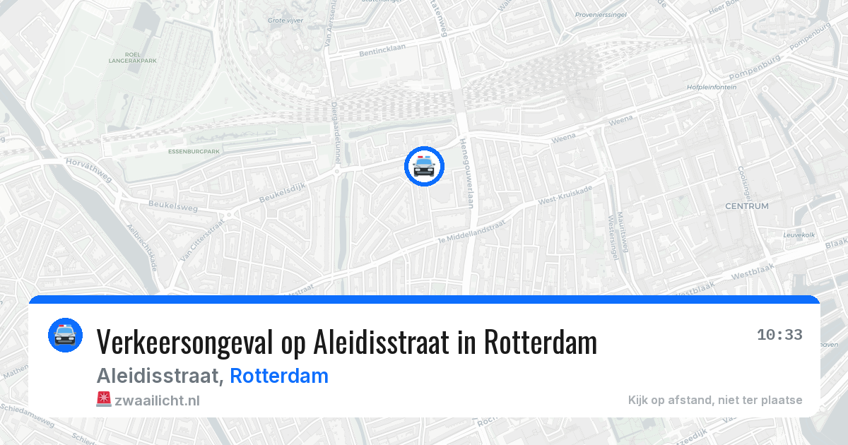 Verkeersongeval op Aleidisstraat in Rotterdam — 2 jul 2026