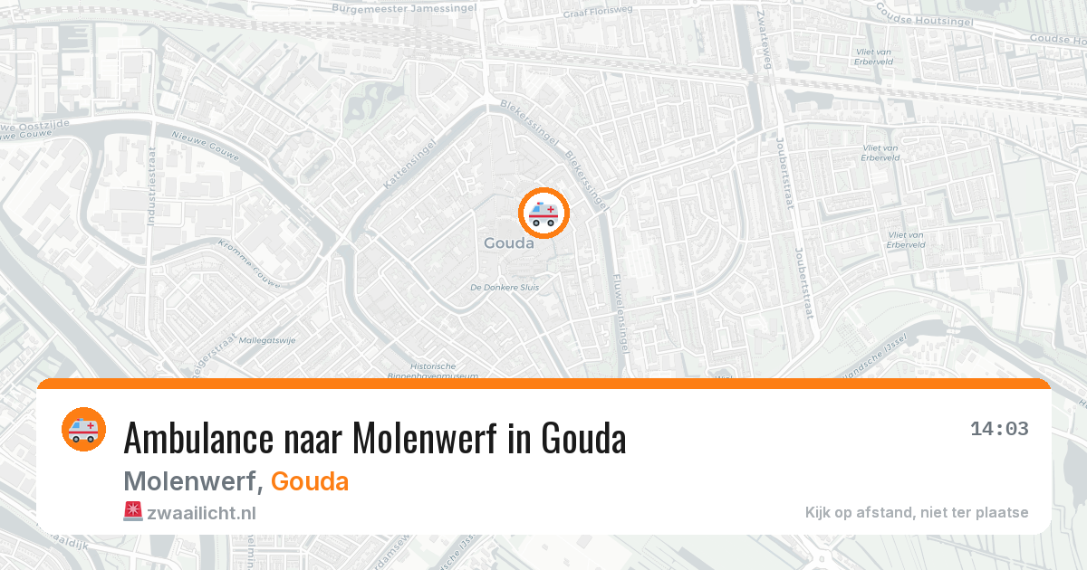 Ambulance naar Molenwerf in Gouda — 6 aug 2026