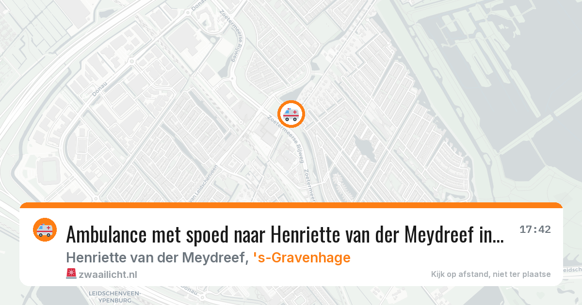 Ambulance met spoed naar Henriette van der Meydreef in 's-Gravenhage — 2 apr 2026