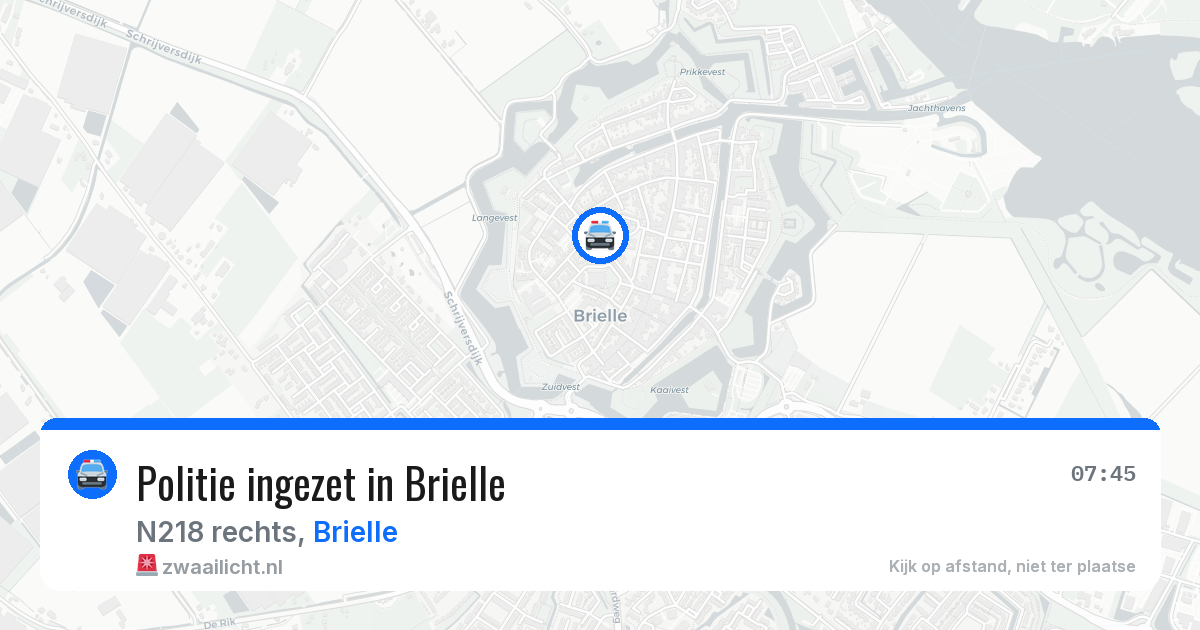 Politie ingezet in Brielle — 21 mei 2026 | 🚨 Zwaailicht.nl
