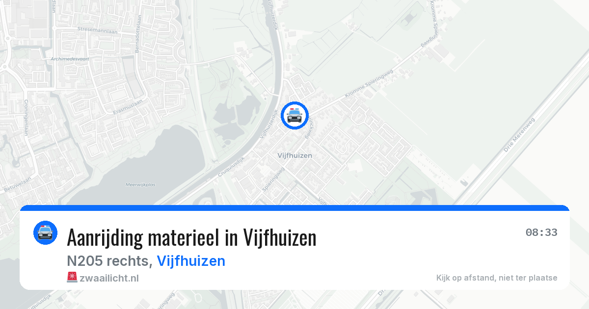 Aanrijding materieel in Vijfhuizen — 19 mrt 2026