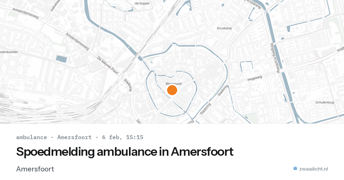 Spoedmelding ambulance in Amersfoort — 6 feb 2026