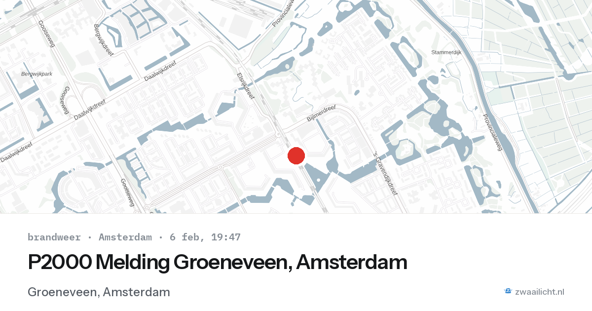 P2000 Melding Groeneveen, Amsterdam — 6 feb 2026