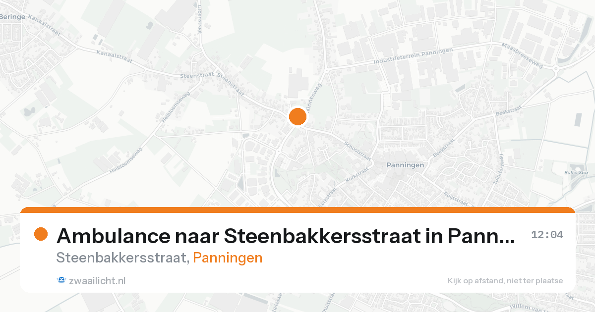 Ambulance naar Steenbakkersstraat in Panningen — 11 aug 2026