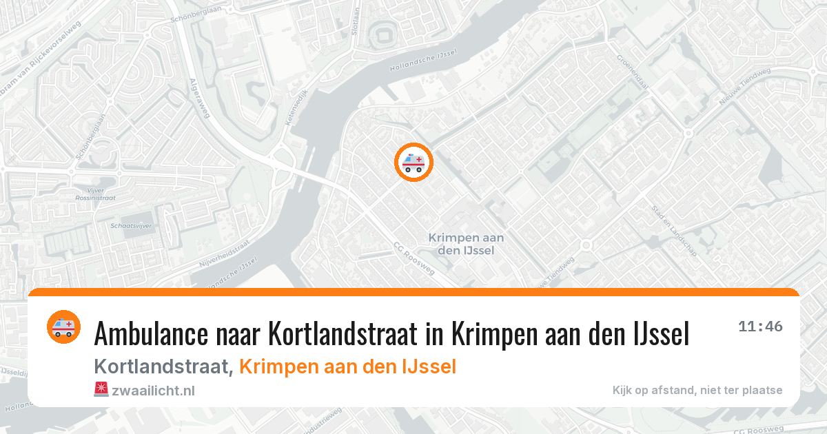 Ambulance naar Kortlandstraat in Krimpen aan den IJssel — 3 jun 2026