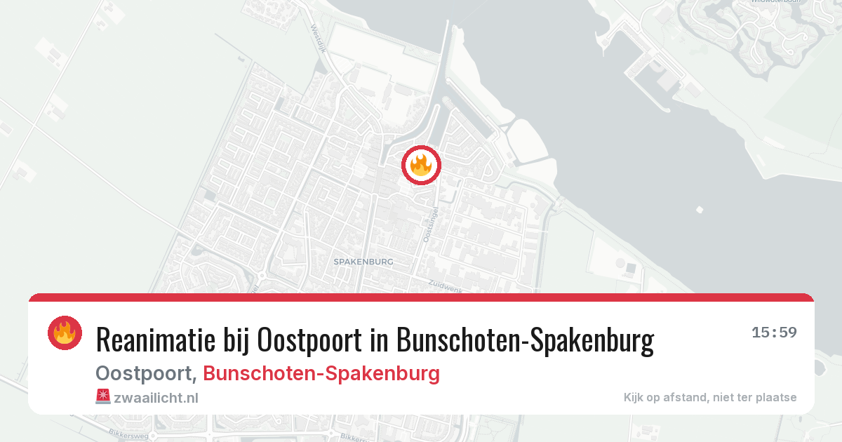 Reanimatie bij Oostpoort in Bunschoten-Spakenburg — 19 jan 2026