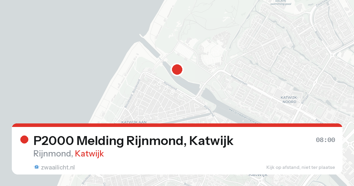 P2000 Melding Rijnmond, Katwijk — 18 aug 2026