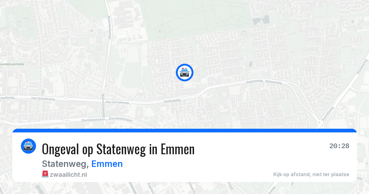 Ongeval op Statenweg in Emmen — 29 jul 2026