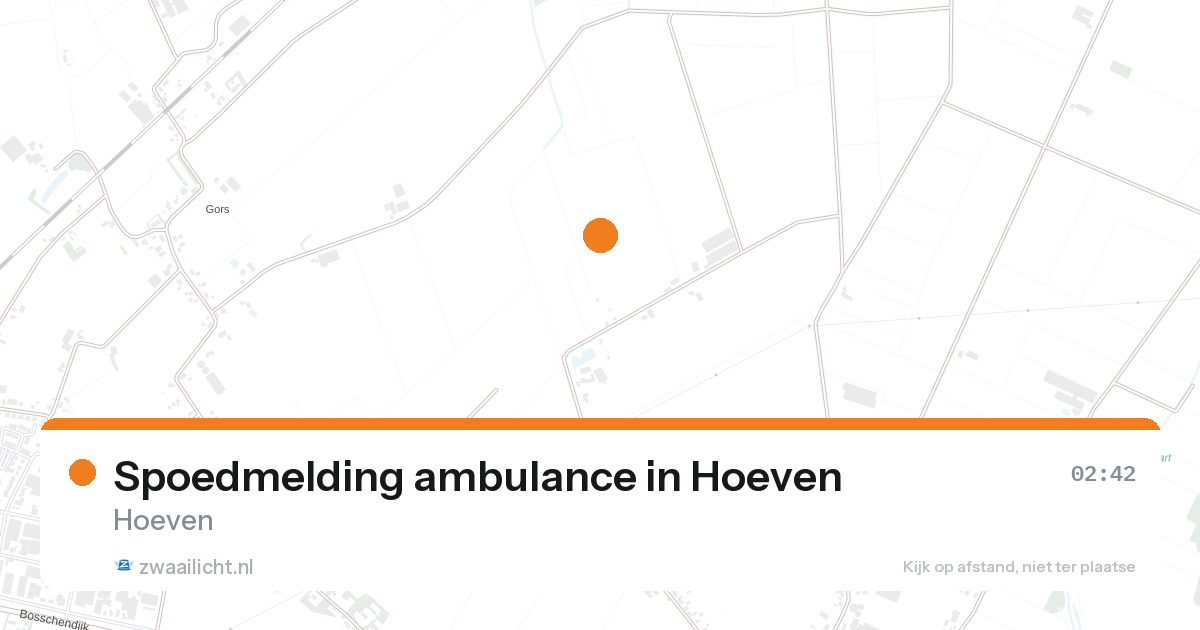 Spoedmelding ambulance in Hoeven — 28 aug 2026