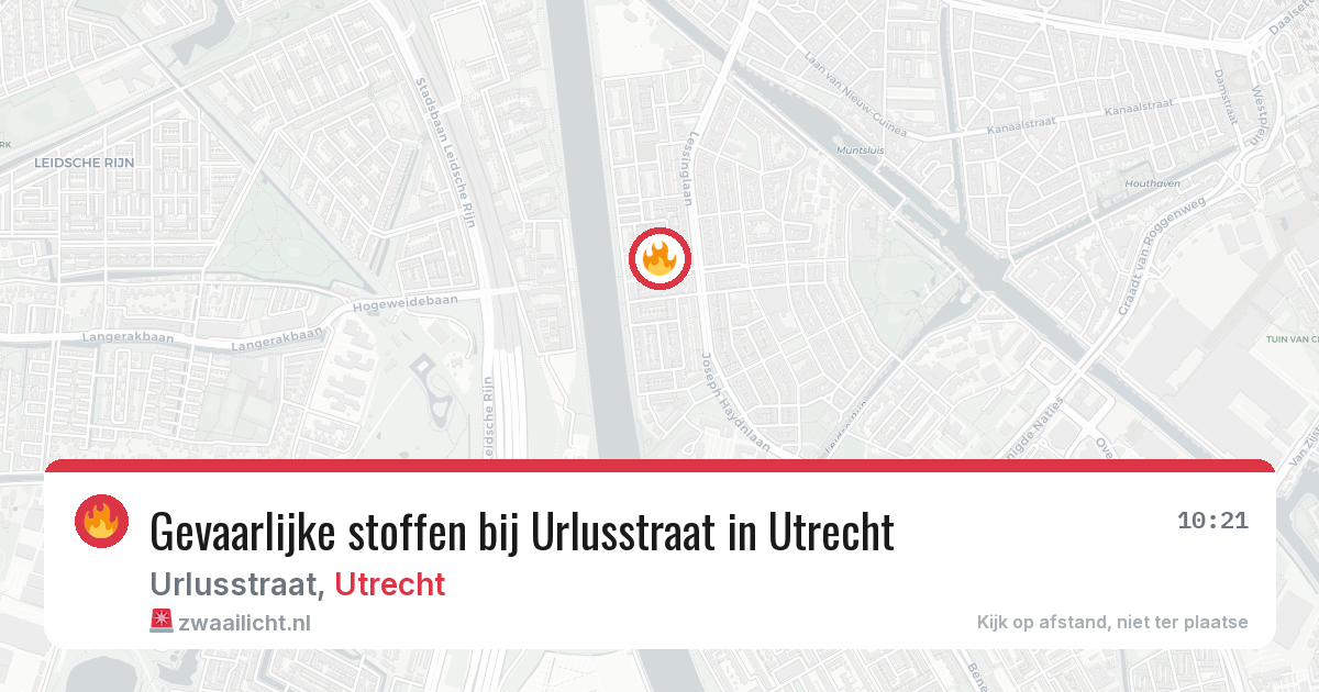 Gevaarlijke stoffen bij Urlusstraat in Utrecht — 6 apr 2026