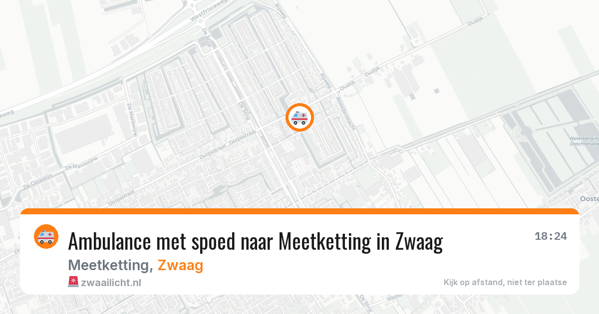 Ambulance met spoed naar Meetketting in Zwaag — 18 apr 2026
