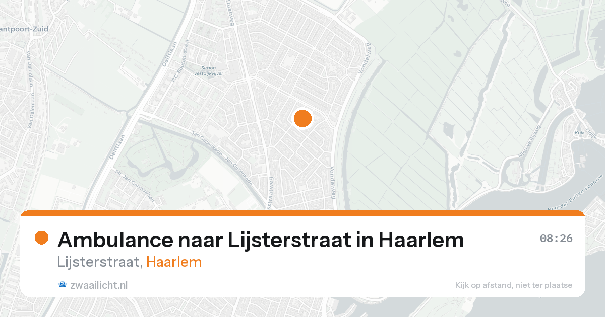 Ambulance naar Lijsterstraat in Haarlem — 7 jun 2026