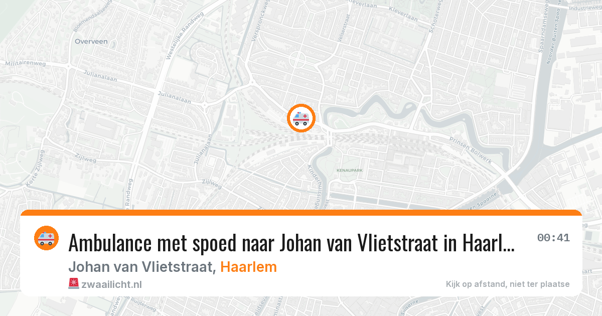 Ambulance met spoed naar Johan van Vlietstraat in Haarlem — 11 apr 2026
