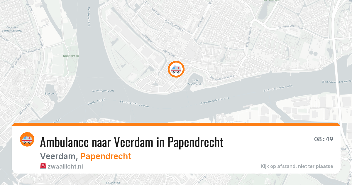 Ambulance naar Veerdam in Papendrecht — 27 mei 2026