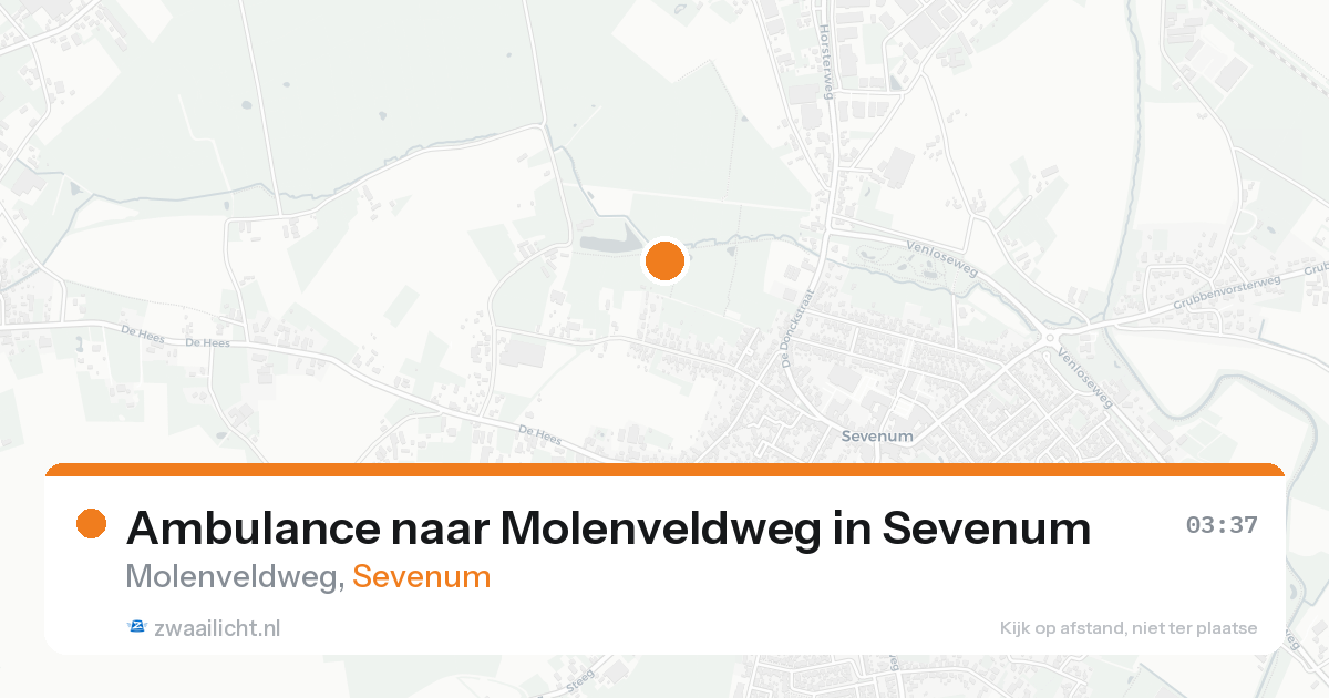 Ambulance naar Molenveldweg in Sevenum — 19 aug 2026