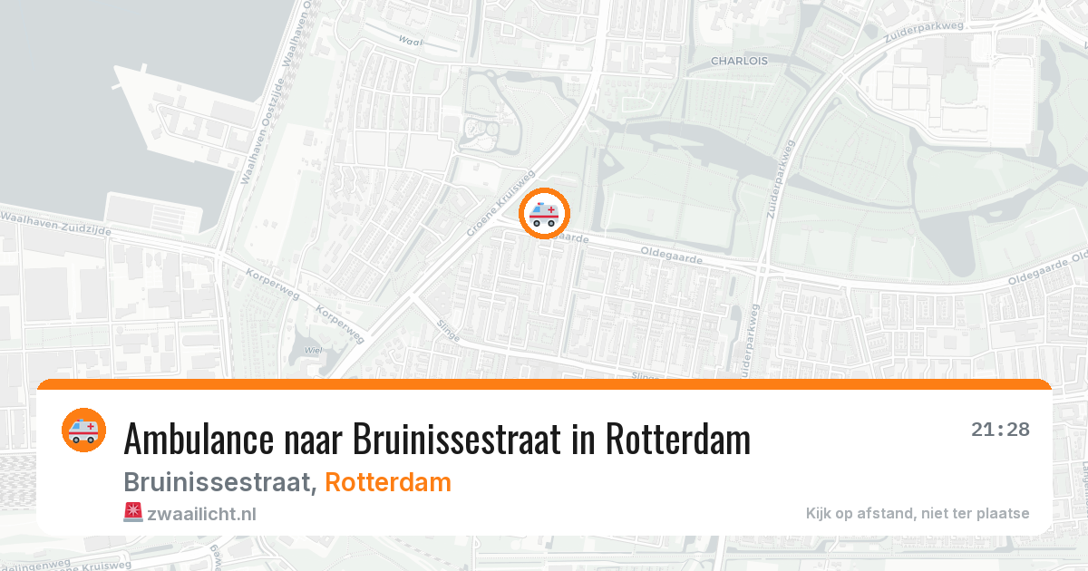 Ambulance naar Bruinissestraat in Rotterdam — 10 aug 2026
