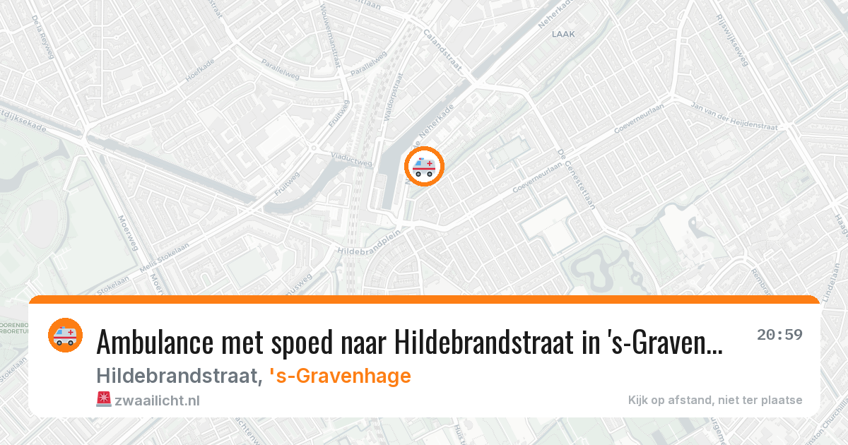 Ambulance met spoed naar Hildebrandstraat in 's-Gravenhage — 19 jun 2026