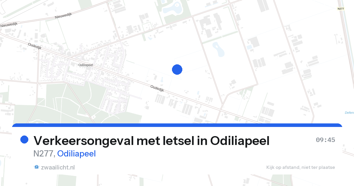 Verkeersongeval met letsel in Odiliapeel — 14 aug 2026