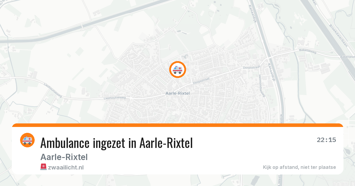 Ambulance ingezet in Aarle-Rixtel — 29 jul 2026
