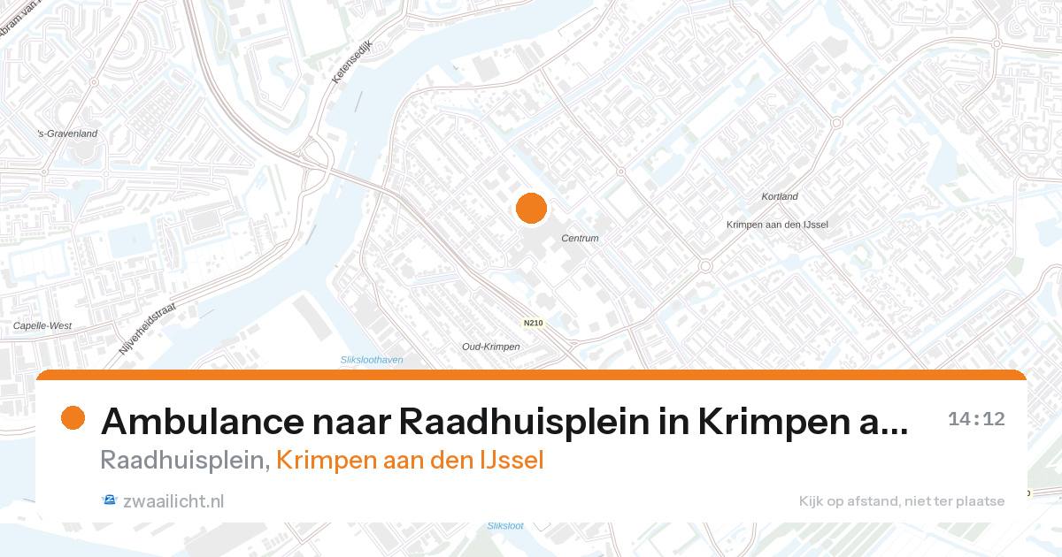 Ambulance naar Raadhuisplein in Krimpen aan den IJssel — 11 jun 2026