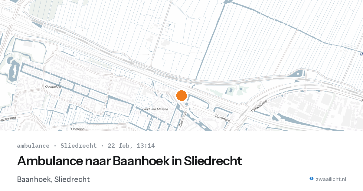 Ambulance naar Baanhoek in Sliedrecht — 22 feb 2026