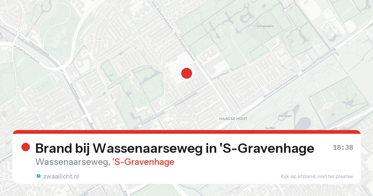 Brand bij Wassenaarseweg in 'S-Gravenhage — 17 aug 2026