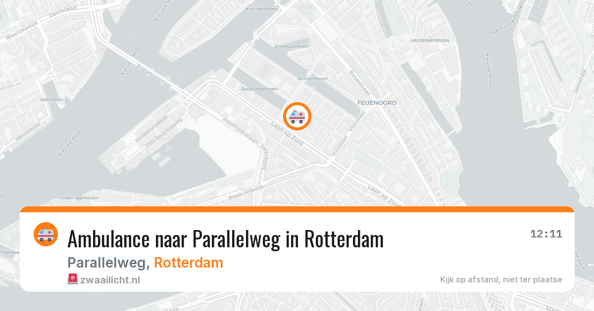 Ambulance naar Parallelweg in Rotterdam — 17 mei 2026