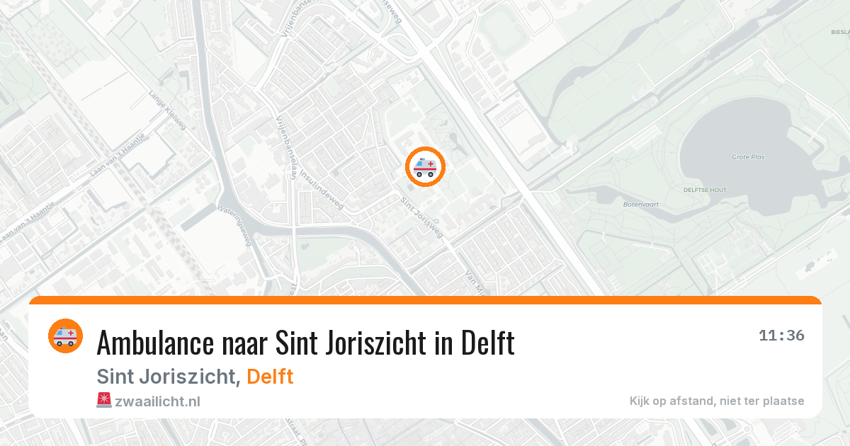 Ambulance naar Sint Joriszicht in Delft — 30 jul 2026