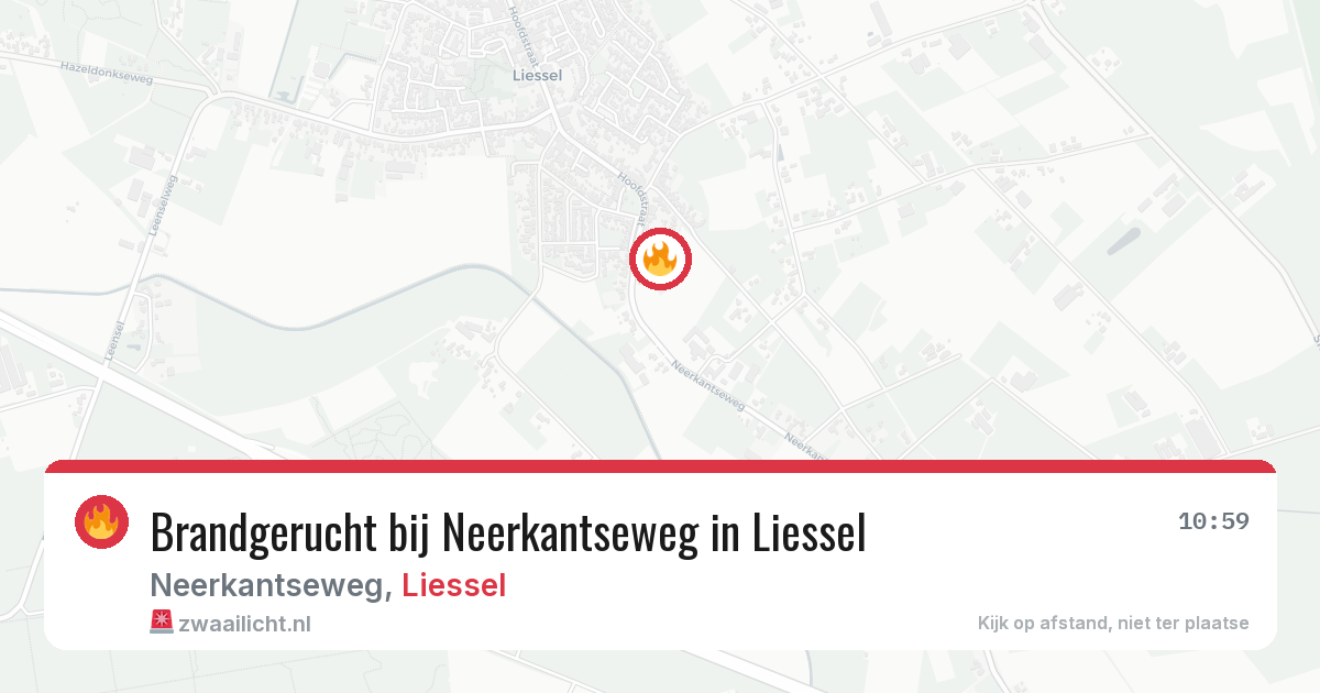 Brandgerucht bij Neerkantseweg in Liessel — 20 mrt 2026