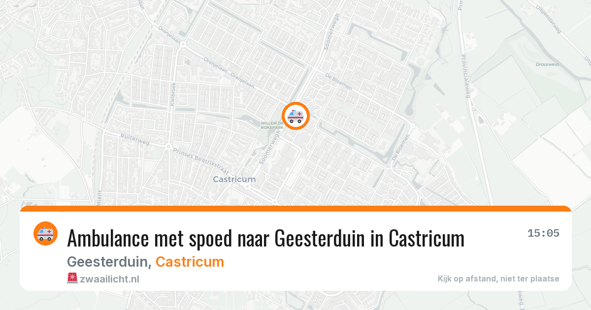 Ambulance met spoed naar Geesterduin in Castricum — 1 aug 2026