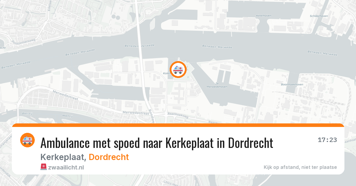 Ambulance met spoed naar Kerkeplaat in Dordrecht — 2 mrt 2026