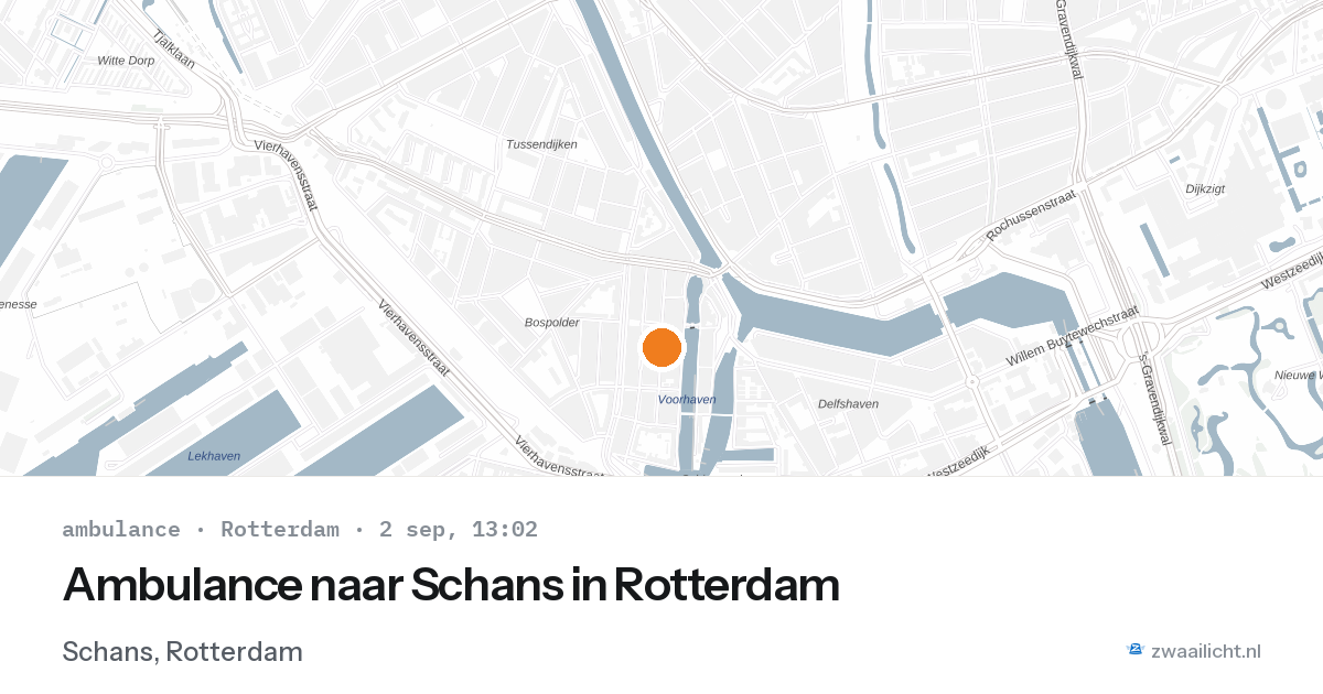 Ambulance naar Schans in Rotterdam — 2 sep 2026