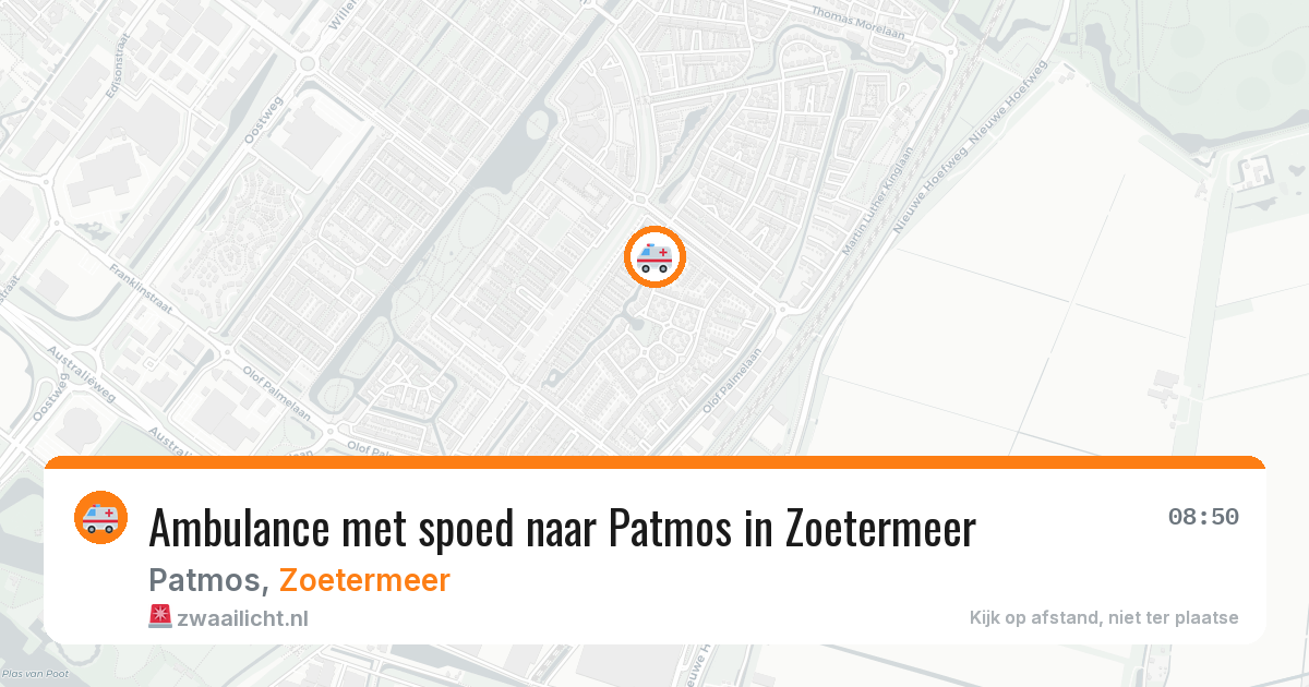 Ambulance met spoed naar Patmos in Zoetermeer — 11 aug 2026