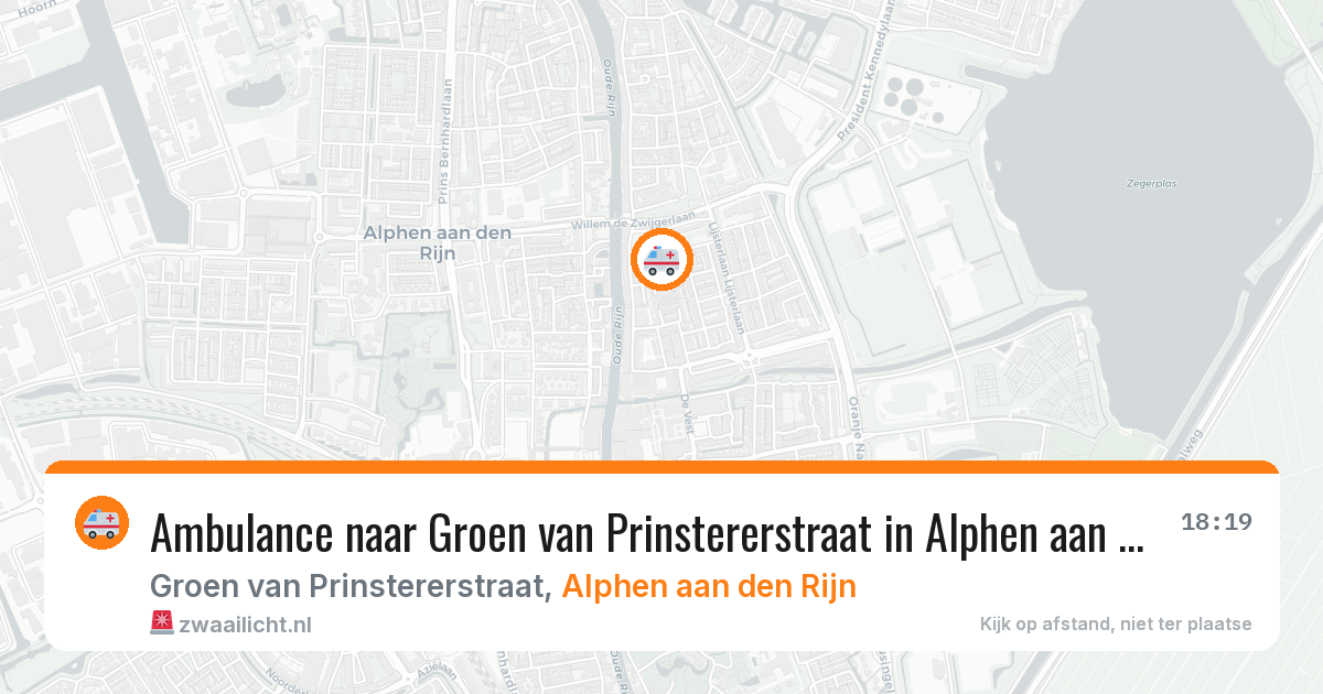 Ambulance naar Groen van Prinstererstraat in Alphen aan den Rijn — 8 feb 2026