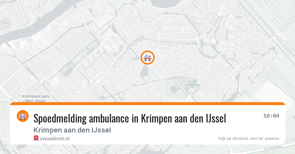 Spoedmelding ambulance in Krimpen aan den IJssel — 4 mei 2026