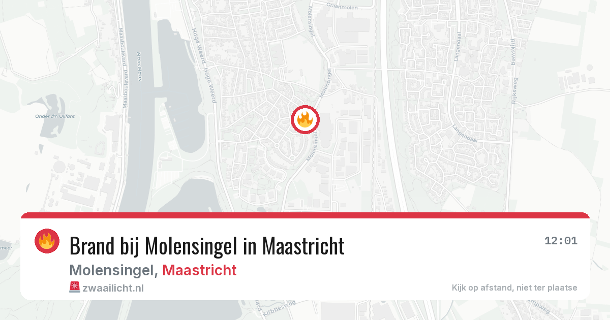 Brand bij Molensingel in Maastricht — 12 aug 2026