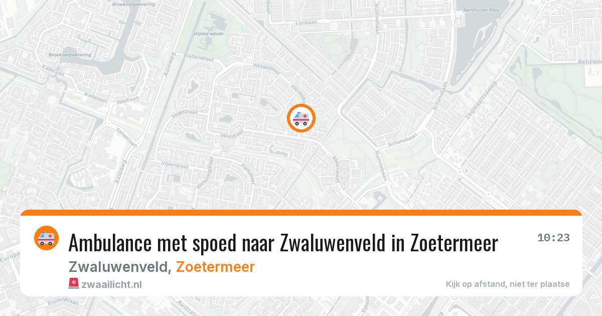 Ambulance met spoed naar Zwaluwenveld in Zoetermeer — 25 jun 2026