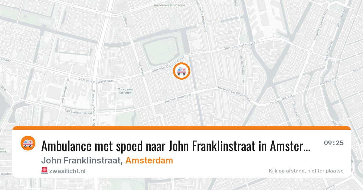 Ambulance met spoed naar John Franklinstraat in Amsterdam — 29 jan 2026