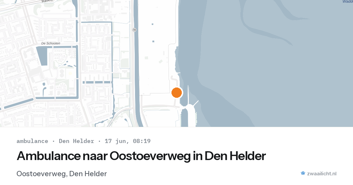 Ambulance naar Oostoeverweg in Den Helder — 17 jun 2026