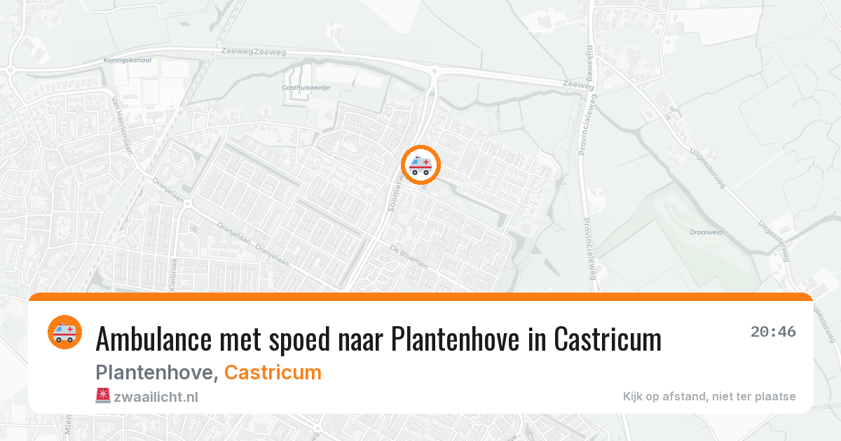 Ambulance met spoed naar Plantenhove in Castricum — 5 mei 2026