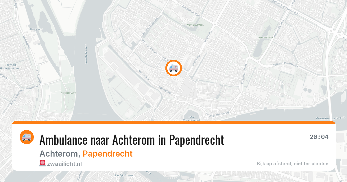 Ambulance naar Achterom in Papendrecht — 27 mrt 2026