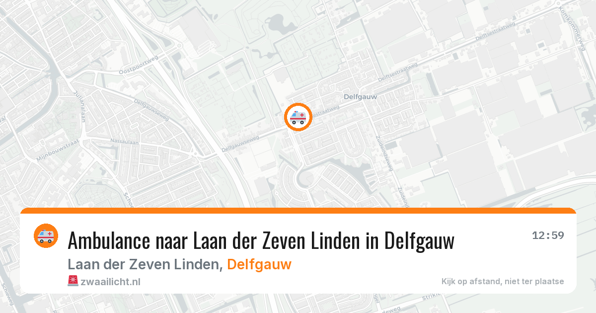 Ambulance naar Laan der Zeven Linden in Delfgauw — 11 aug 2026